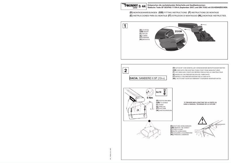 Imagen de la primera página del manual del dispositivo S 44
