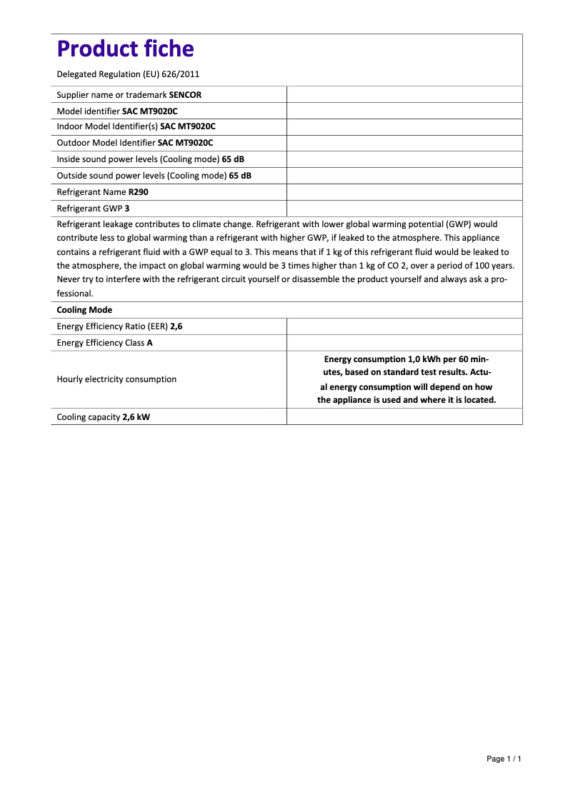 Imagen de la primera página del manual del dispositivo SAC MT9020C