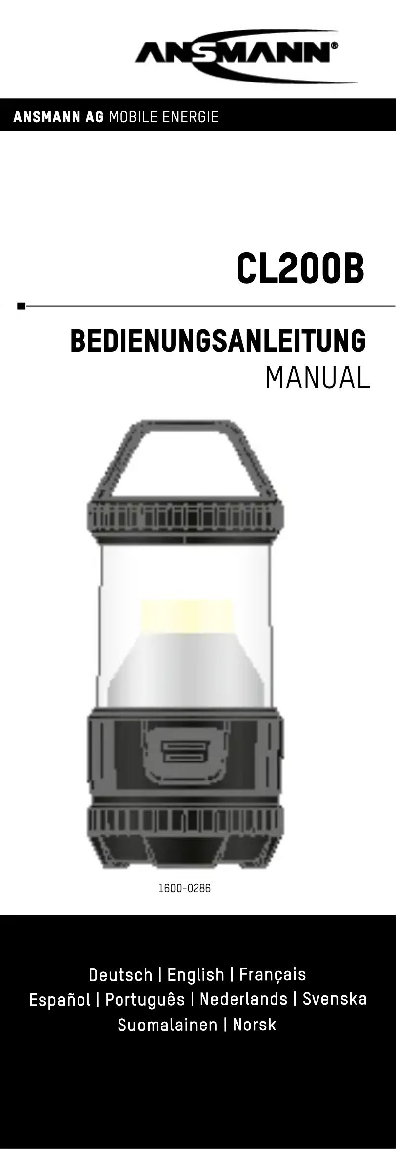 Página 1 del manual Manual de usuario Ansmann CL200B