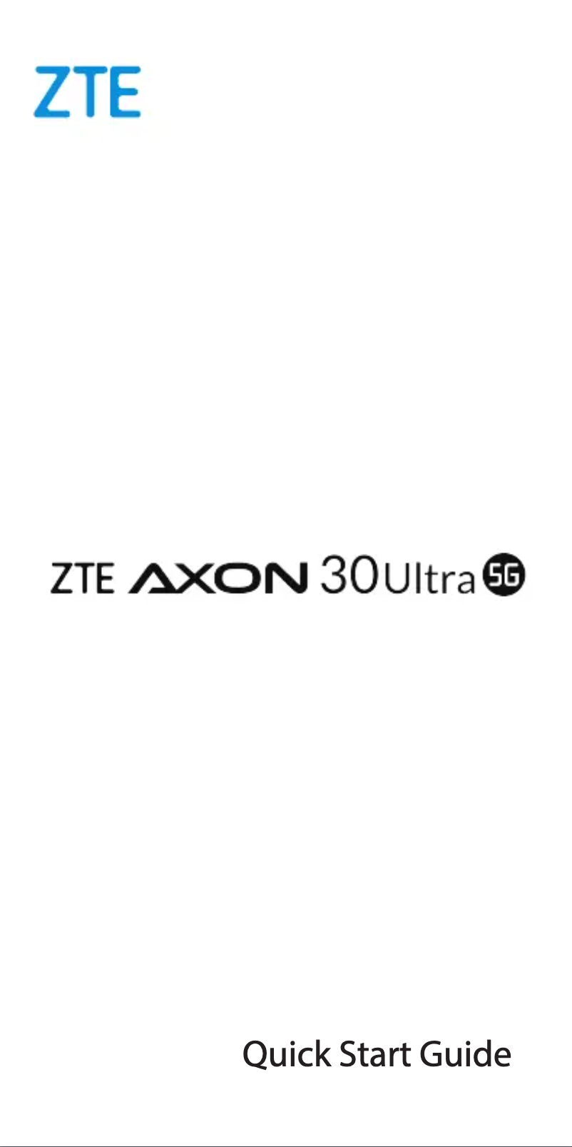 Imagen de la primera página del manual del dispositivo Axon 30 Ultra 5G