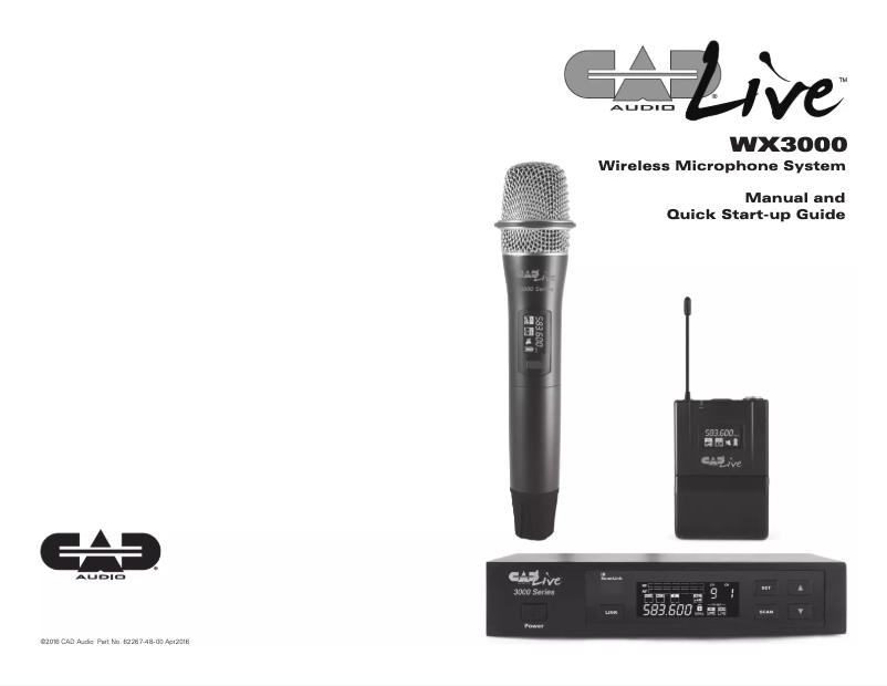 Página 1 del manual Manual de usuario CAD Audio RX3000