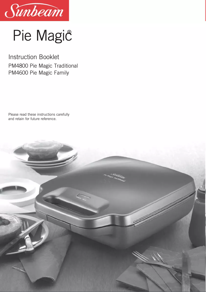 Página 1 del manual Manual de usuario Sunbeam Pie Magic Family PM4600