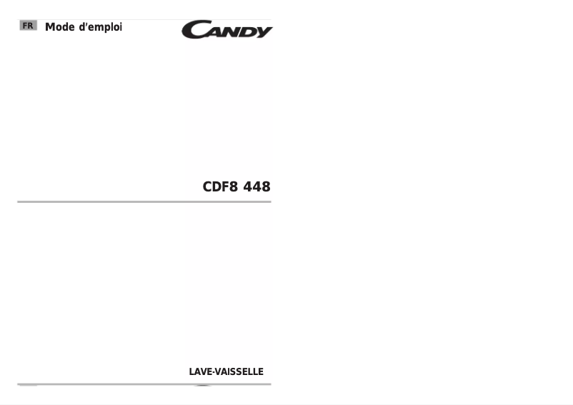 Imagen de la primera página del manual del dispositivo CDF8 448-47