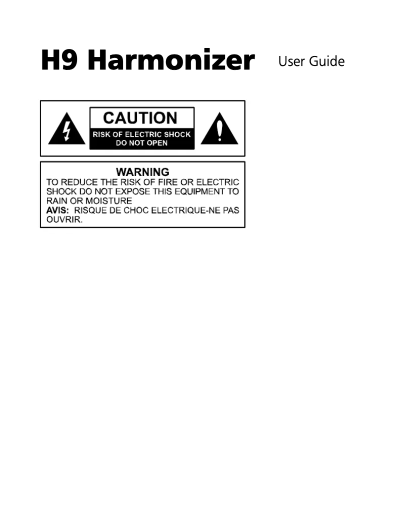 Imagen de la primera página del manual del dispositivo H9 MAX