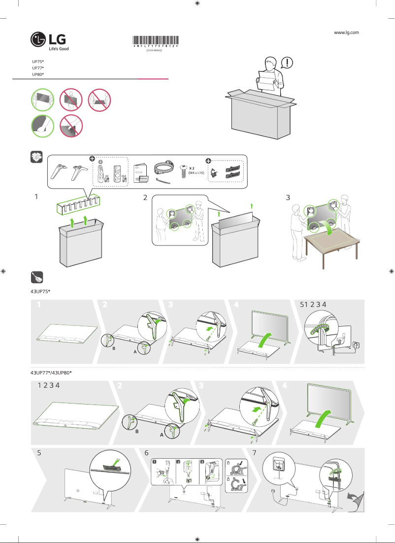 Página 1 del manual Manual de usuario LG 43UP8000PTB