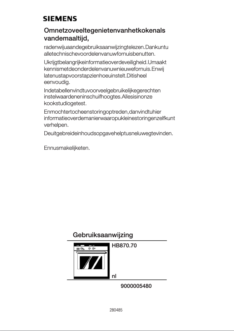 Página nº 1 - Manual de usuario Siemens HB870570