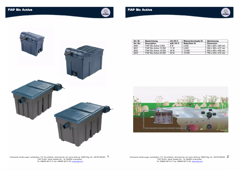 Imagen de la primera página del manual del dispositivo Bio Active 10.000