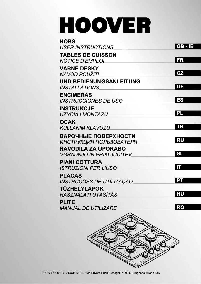 Página 1 del manual Manual de usuario Hoover HGL64SCF WA