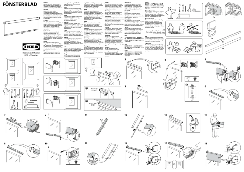 Página 1 del manual Manual de usuario Ikea FÖNSTERBLAD 905.383.84