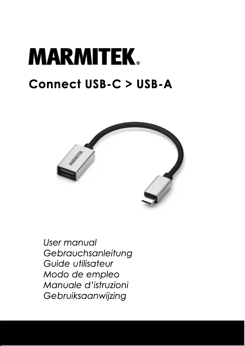 Imagen de la primera página del manual del dispositivo Connect USB C > USB