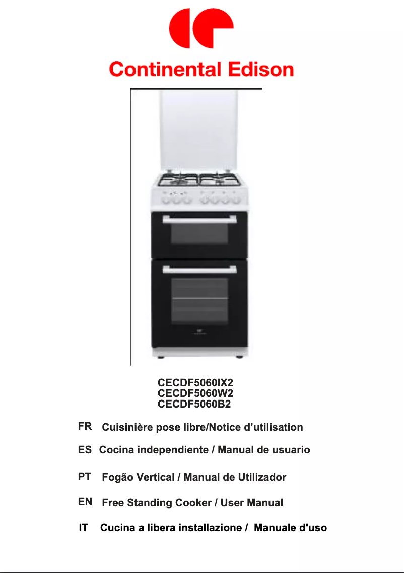 Página 1 del manual Manual de usuario Continental Edison CECDF5060W2