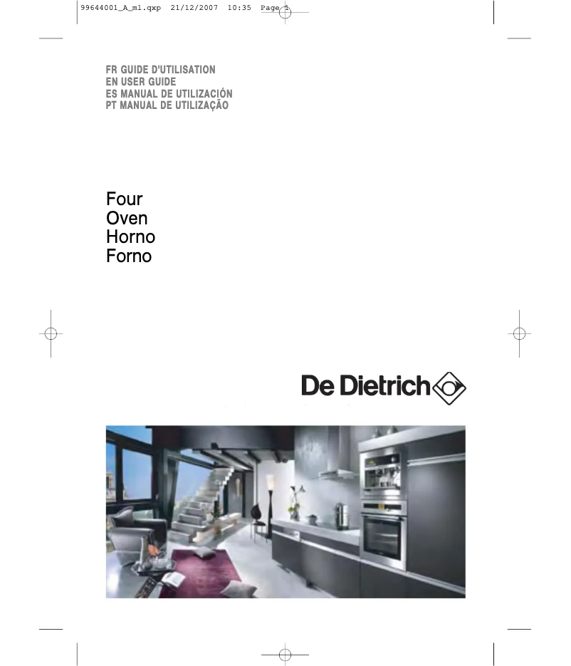 Página 1 del manual Manual de usuario De Dietrich DOD798