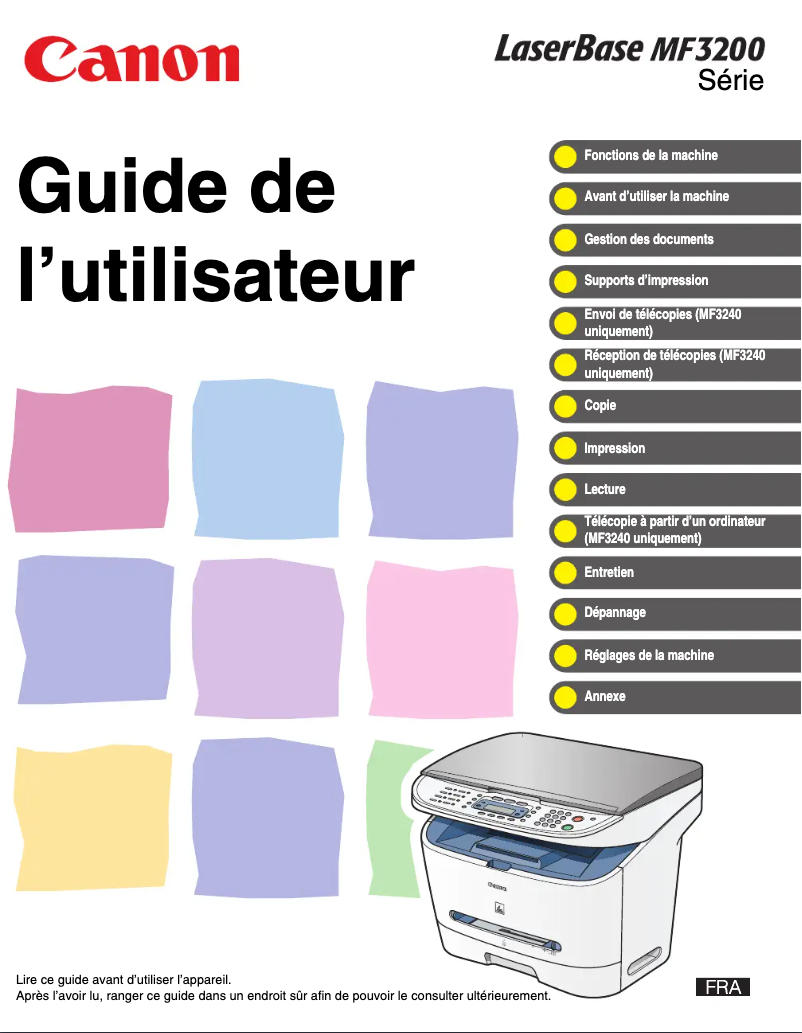 Página 1 del manual Manual de usuario Canon i-SENSYS MF3220