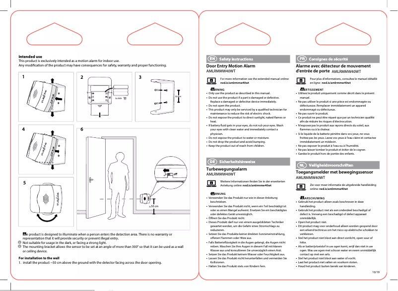 Imagen de la primera página del manual del dispositivo AMLRMMW40WT