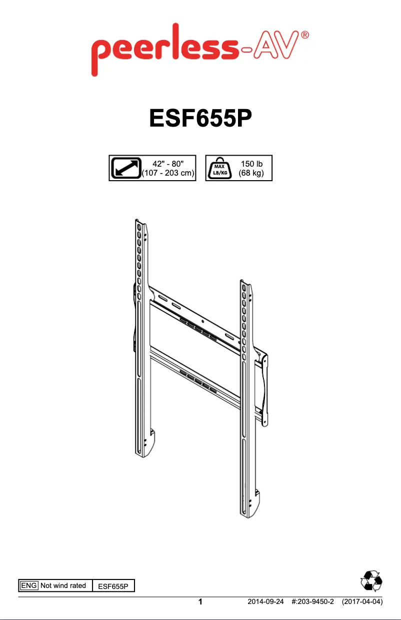 Imagen de la primera página del manual del dispositivo ESF655P