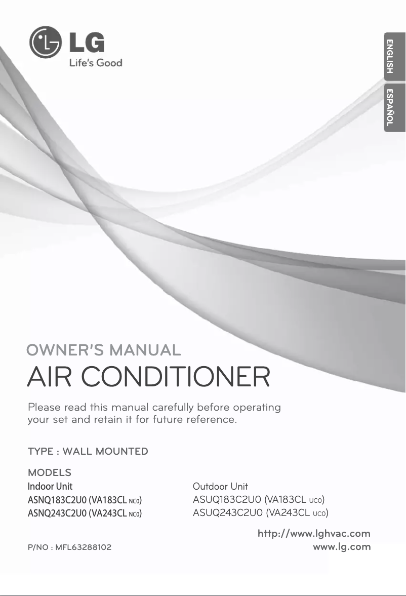 Página 1 del manual Manual de usuario LG VA183CL