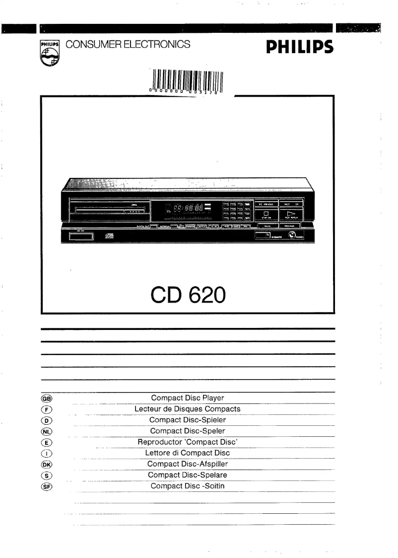 Imagen de la primera página del manual del dispositivo CD620