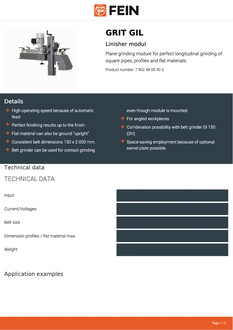 Imagen de la primera página del manual del dispositivo GRIT GIL