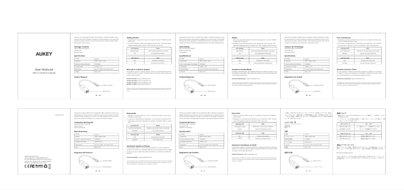 Página 1 del manual Manual de usuario Aukey LC-C5