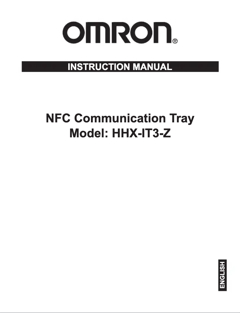 Página 1 del manual Manual de usuario Omron HHX-IT3-Z