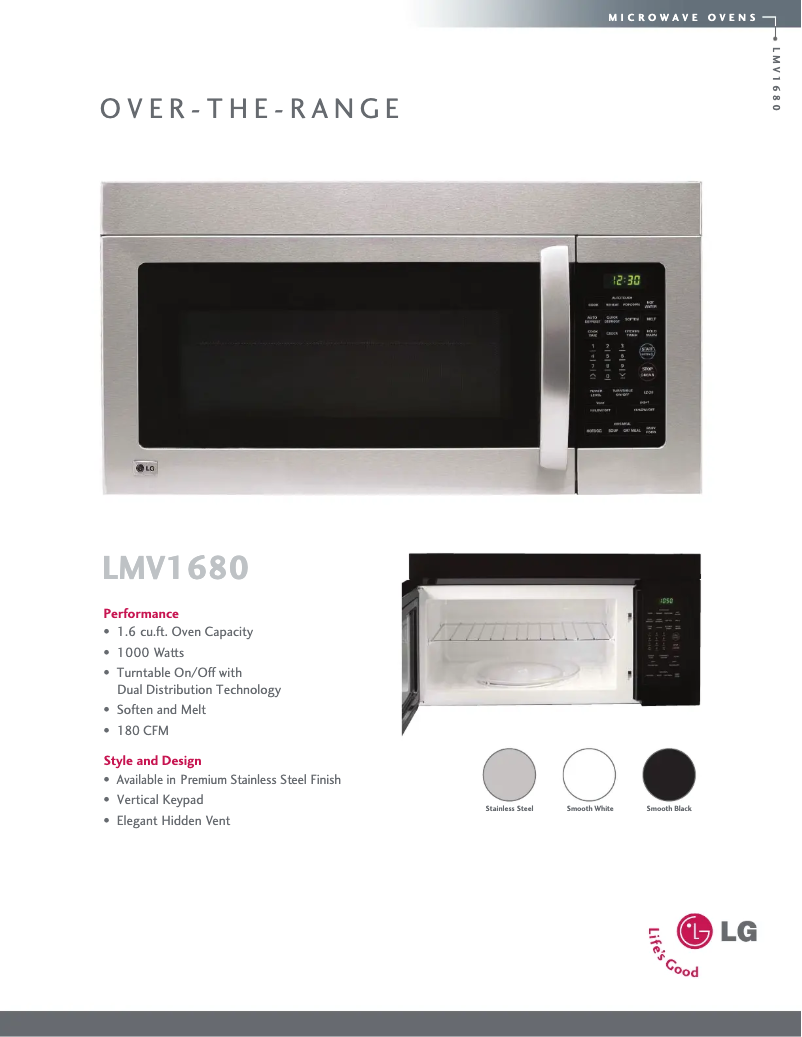 Página nº 1 - Ficha técnica LG LMV1680DW