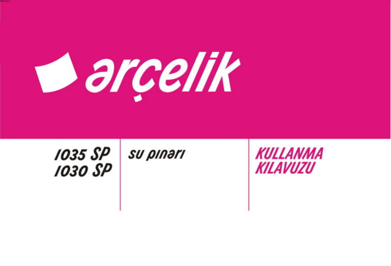 Página 1 del manual Manual de usuario Arçelik 1035 SP