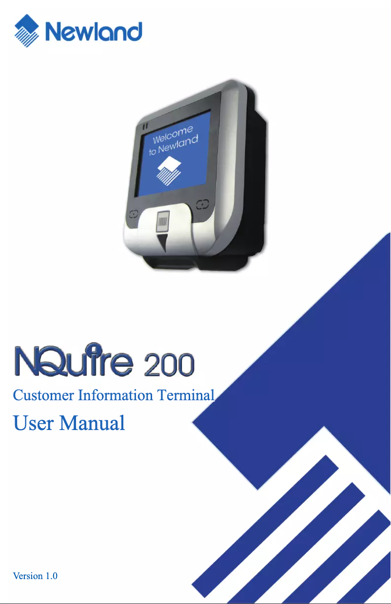 Imagen de la primera página del manual del dispositivo NQuire 202