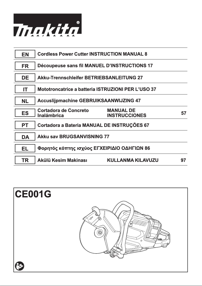 Página 1 del manual Manual de usuario Makita CE001G