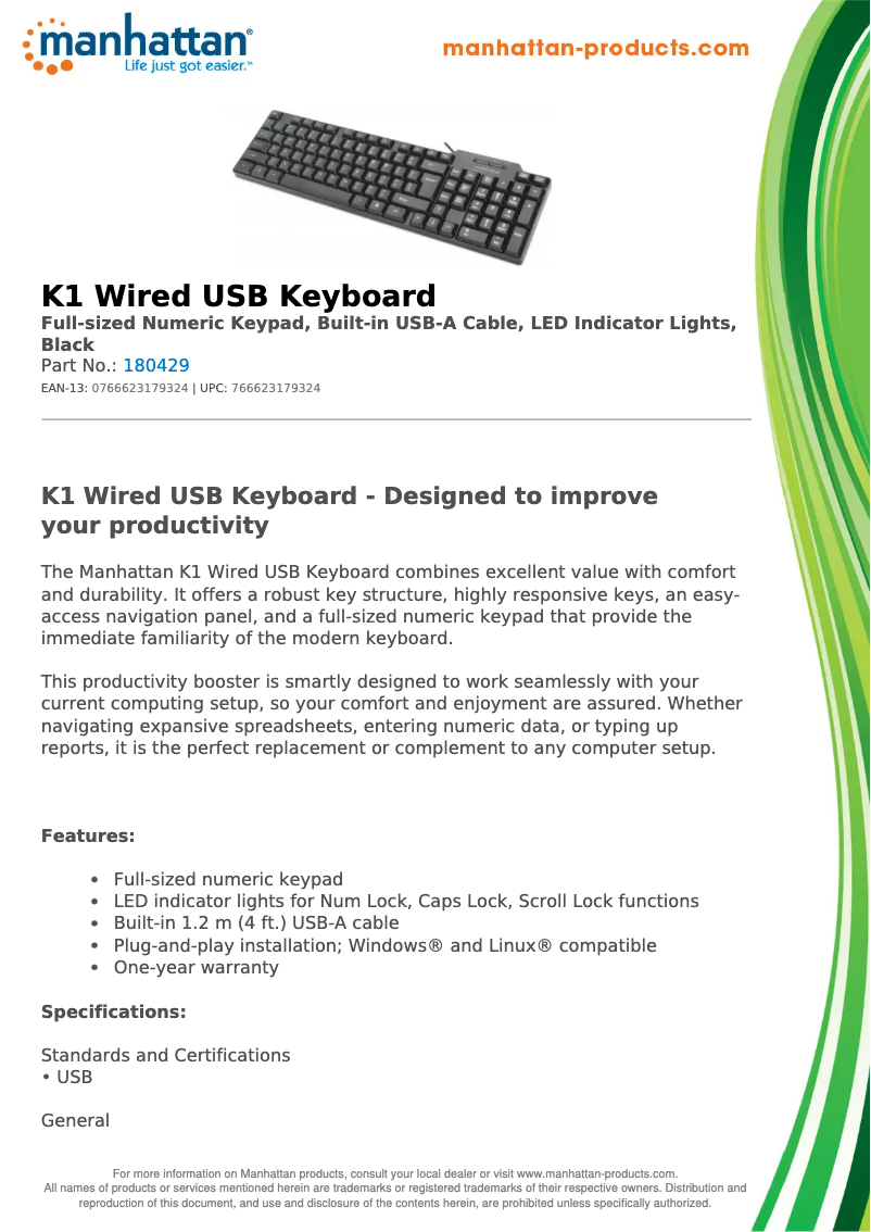 Imagen de la primera página del manual del dispositivo 180429