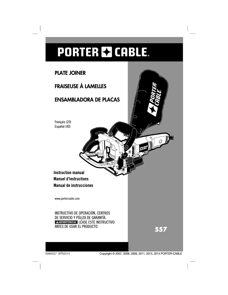 Página 1 del manual Manual de usuario Porter-Cable 557
