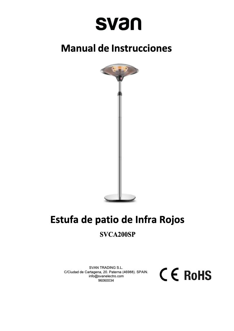 Imagen de la primera página del manual del dispositivo SVCA200SP