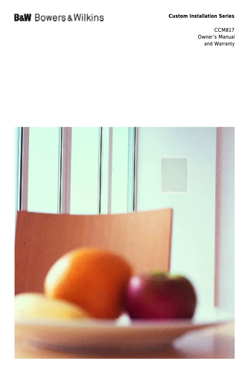 Imagen de la primera página del manual del dispositivo CCM817