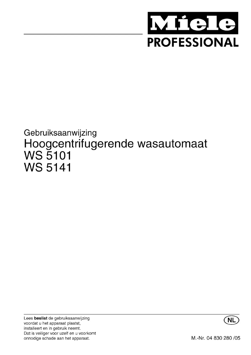 Imagen de la primera página del manual del dispositivo WS 5141