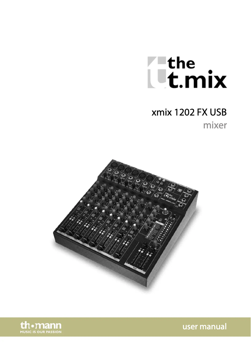 Página nº 1 - Manual de usuario the t.mix xmix 1202 FX USB