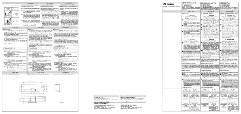 Página 1 del manual Manual de usuario Optex OP-08C