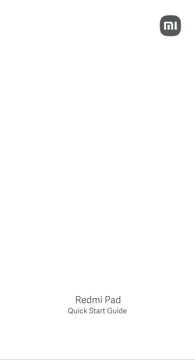 Imagen de la primera página del manual del dispositivo Redmi Pad