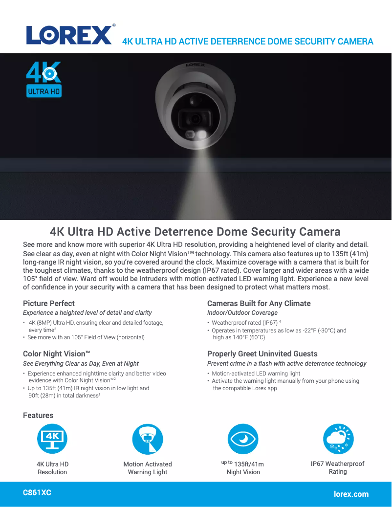 Imagen de la primera página del manual del dispositivo C861XC-E