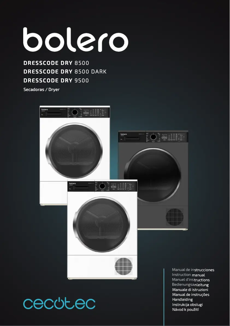 Página 1 del manual Manual de usuario Cecotec Bolero DressCode Dry 8500