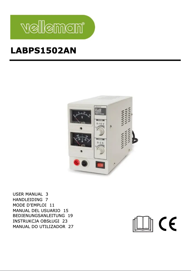 Imagen de la primera página del manual del dispositivo LABPS1502AN