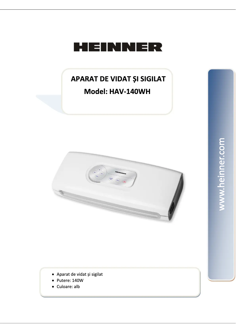 Imagen de la primera página del manual del dispositivo HAV-140WH