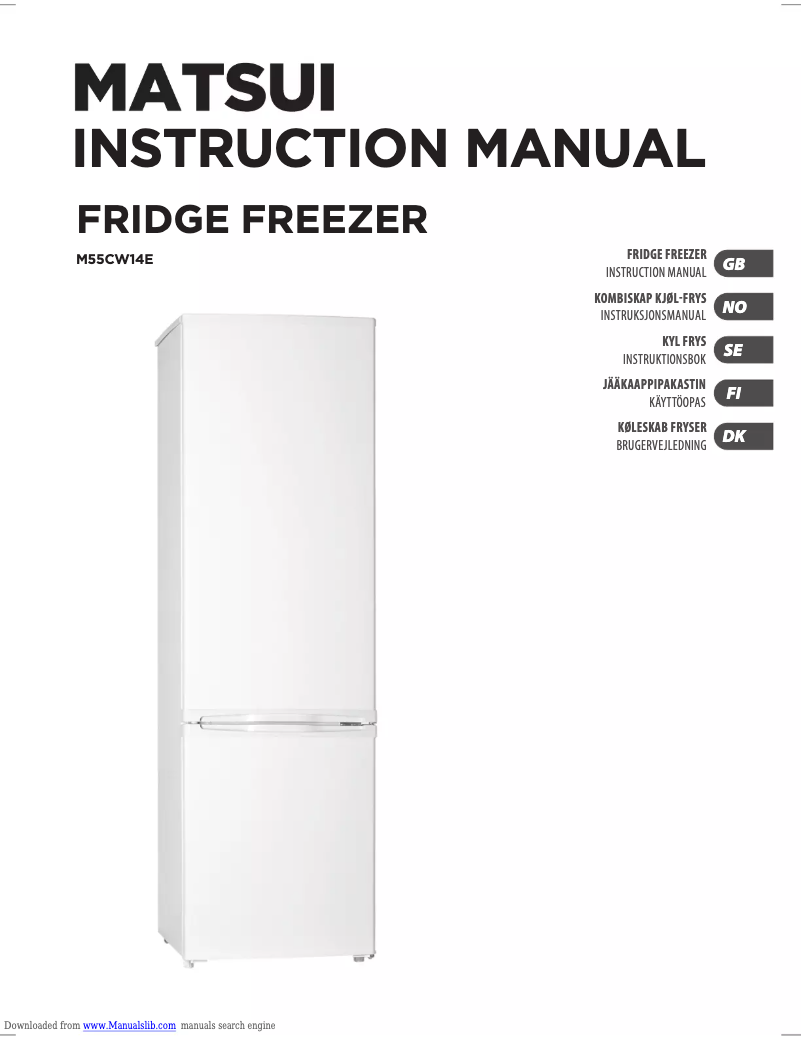 Imagen de la primera página del manual del dispositivo M55CW14E