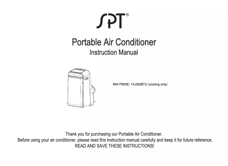 Página 1 del manual Manual de usuario SPT WA-P903E