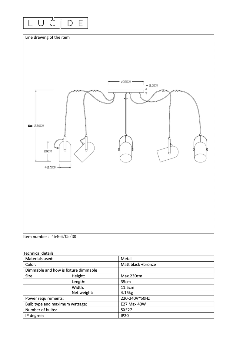 Página 1 del manual Manual de usuario Lucide Swapp 45466/05/30