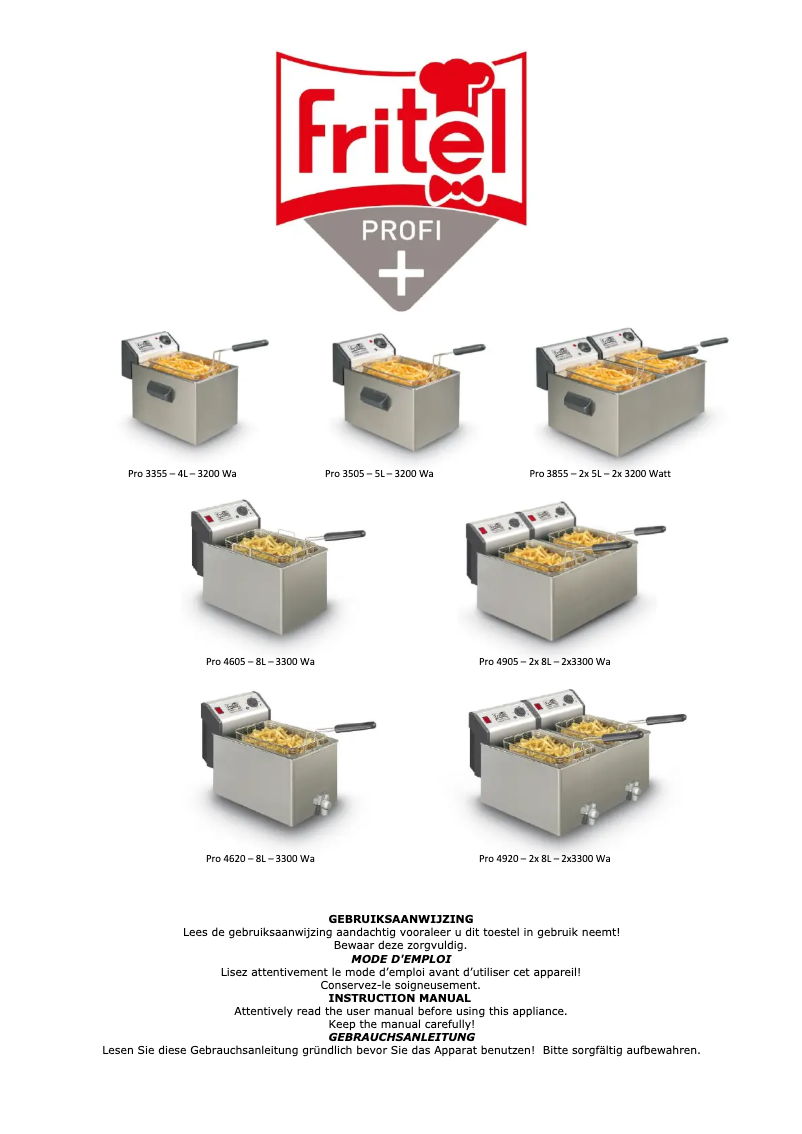 Página 1 del manual Manual de usuario Fritel Profi 3505