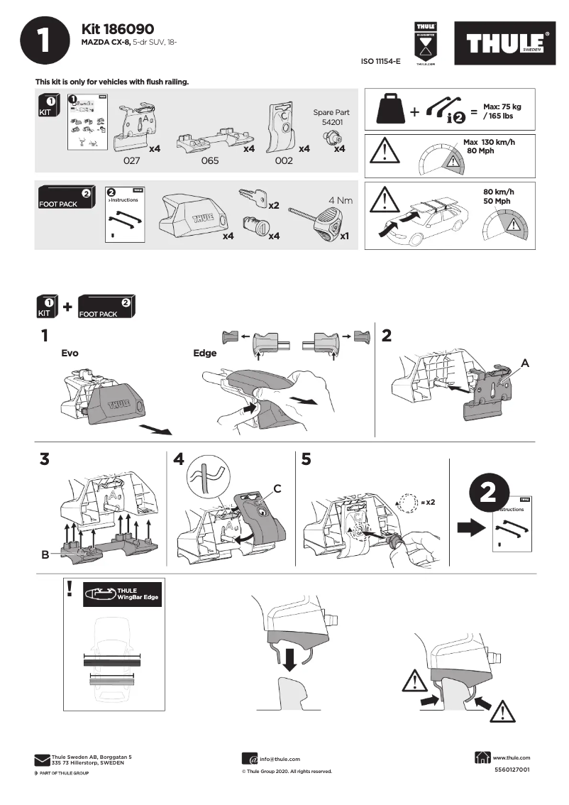 Imagen de la primera página del manual del dispositivo Kit 186090