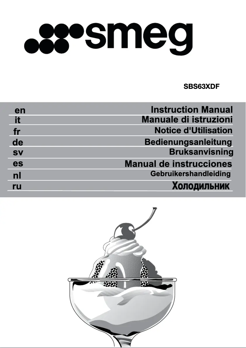Imagen de la primera página del manual del dispositivo SBS63XDF