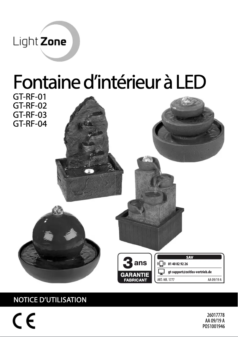 Página 1 del manual Manual de usuario LightZone GT-RF-04