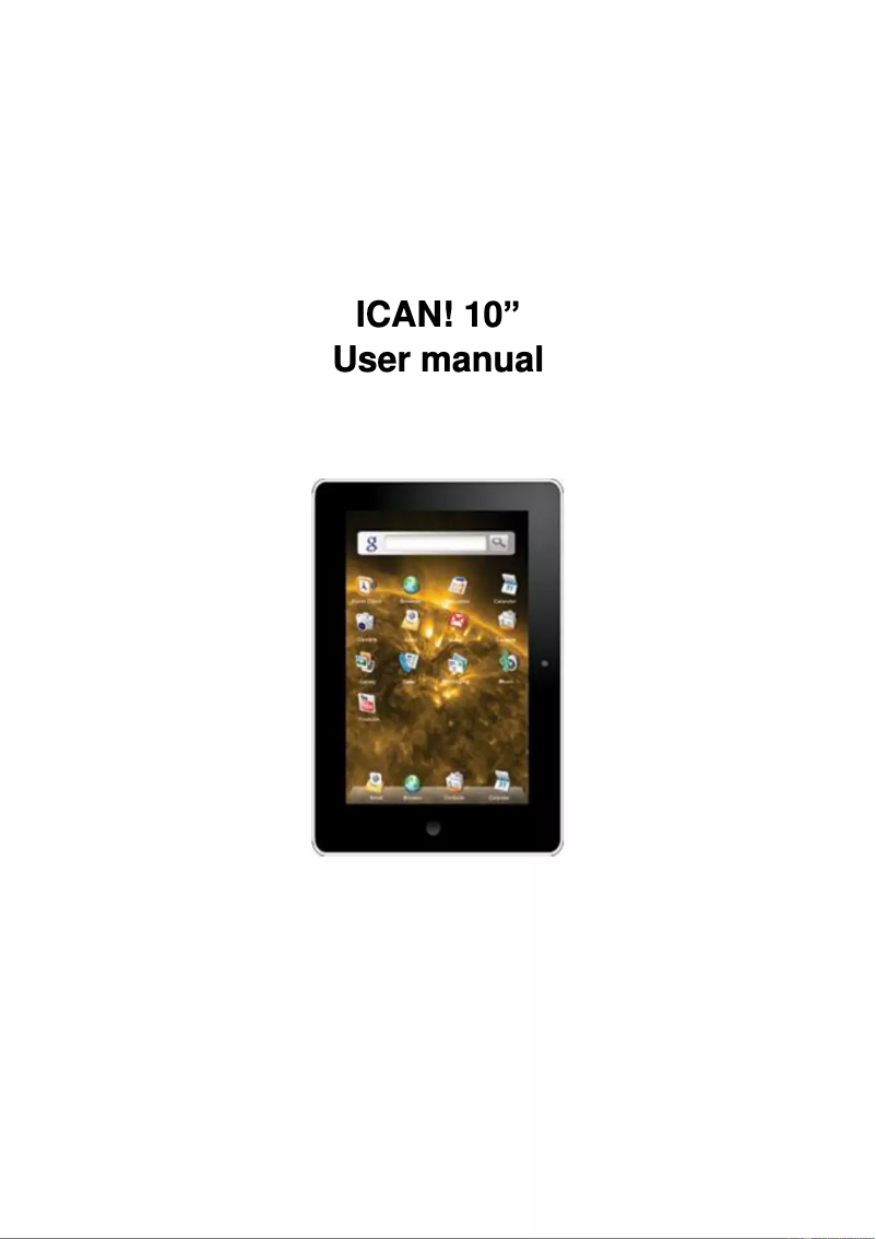 Imagen de la primera página del manual del dispositivo 10"