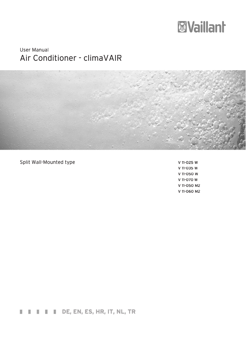 Página 1 del manual Manual de usuario Vaillant V 11-070 W