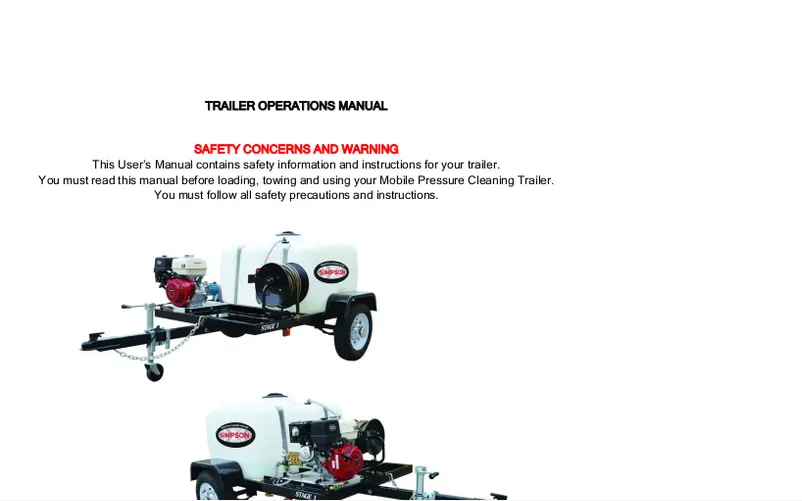 Página 1 del manual Instrucciones de seguridad Simpson TRS3-3555131E